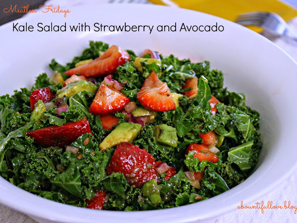 Kale Salad with Strawberry and Avocado