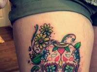 Woman Skull Hand Tattoo