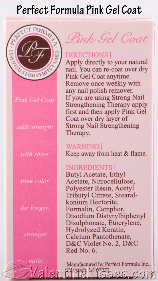 Valentine Kisses Perfect Formula Pink Gel Coat pics, before & after