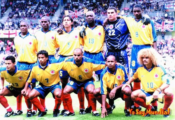 IMÁGENES DE LA SELECCIÓN COLOMBIA EN EL MUNDIAL DE FRANCIA 1998