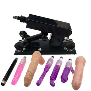 New sex machine with 6 attachments male female masturbator