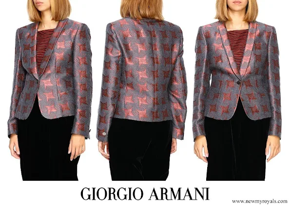 Queen Mathilde wore Giorgio Armani blazer Fall-Winter 2019-20 collection