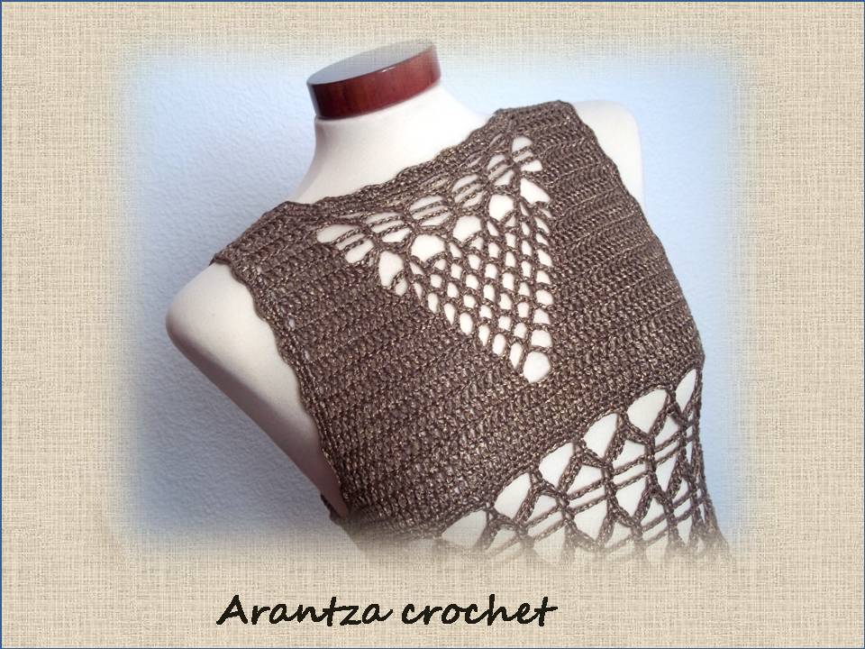 mom idea for crochet LACE: top Top ARANTZA RIVAS crochet/Crochet de IRISH CROCHET