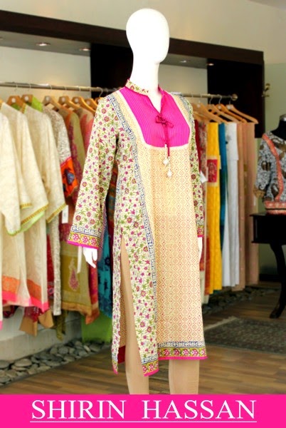 Shirin Hassan Celestial Kurta Summer Collection-2014 for Girls| Shirin Hassan Formal Kurta