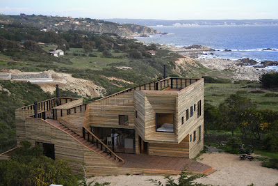 Timber ventilated facade house