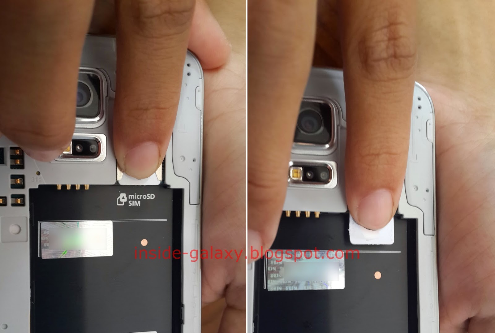 Inside Galaxy Samsung Galaxy S5 How To Insert Or Remove A Micro