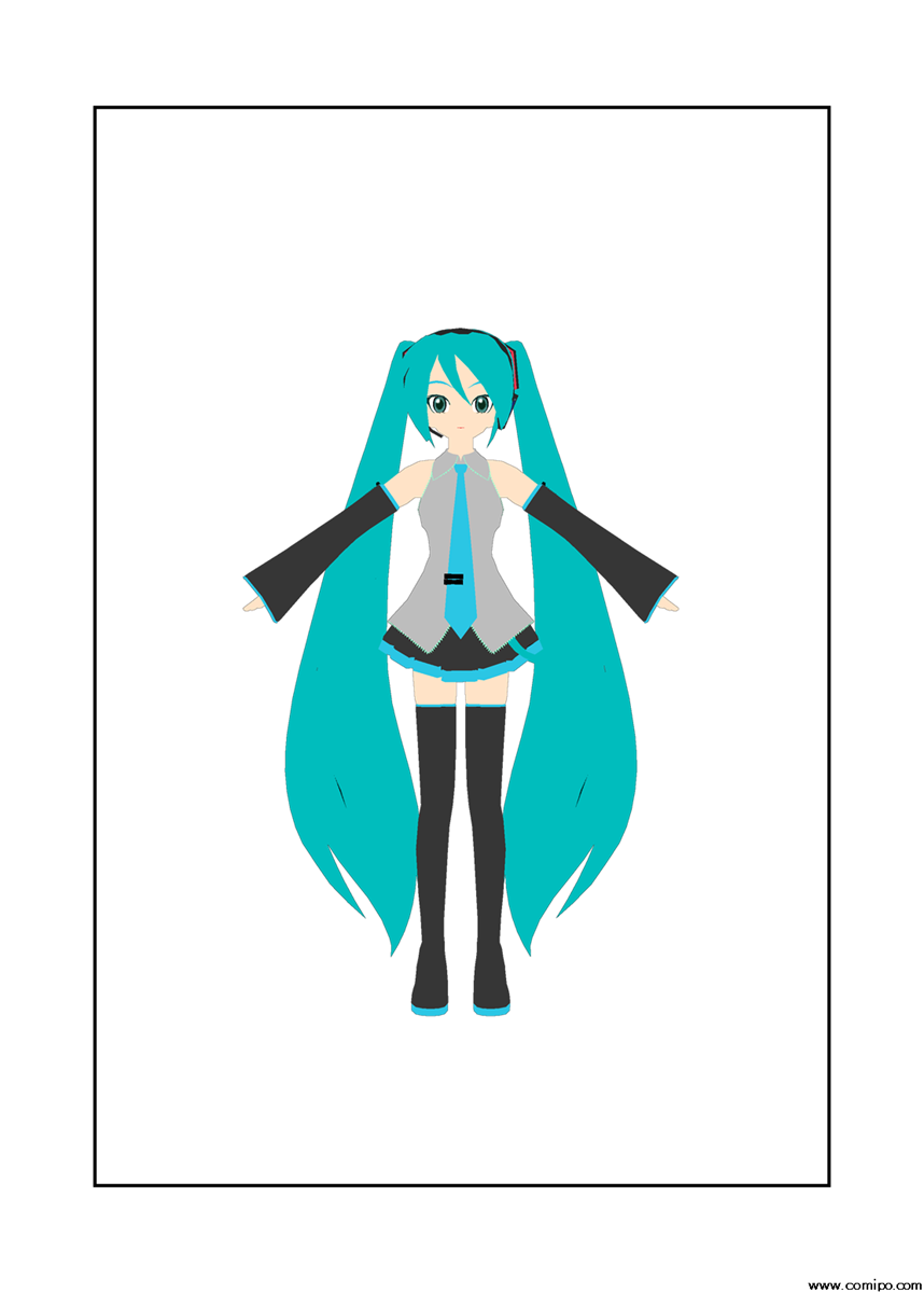 Mtk S Blog コミpo で初音ミクのmmdモデルを使う