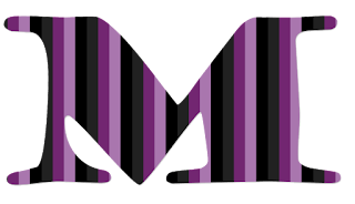 Abecedario con Rayas Horizontales Moradas. Alphabet with Purple Horizontal Stripes.