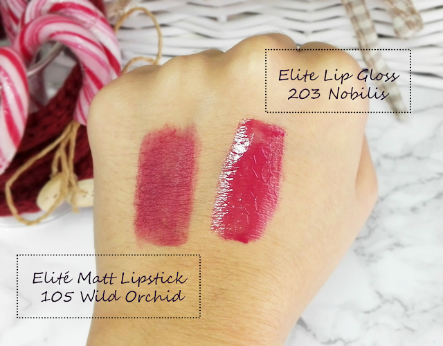 Vipera Elite Matt Lipstick and Elite Lip Gloss Swatch