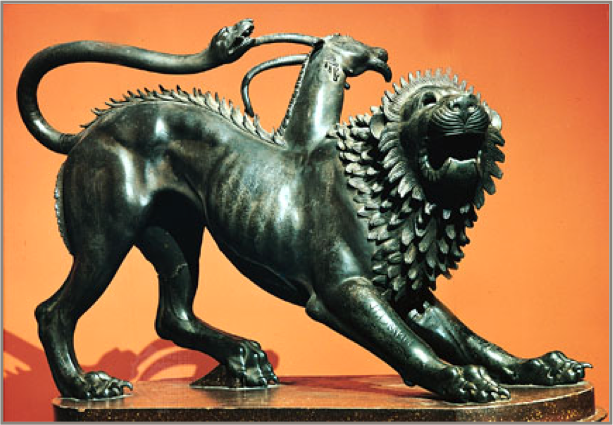 Тело льва и голова. Химера Этрусская скульптура. Химера древнегреческая статуя. Химера (археологический музей, Флоренция). Химера Греческая мифология.