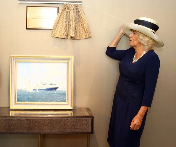 The Duchess of Cornwall attended the naming and baptism ceremony of the Saga Group's new cruise ship in Dover