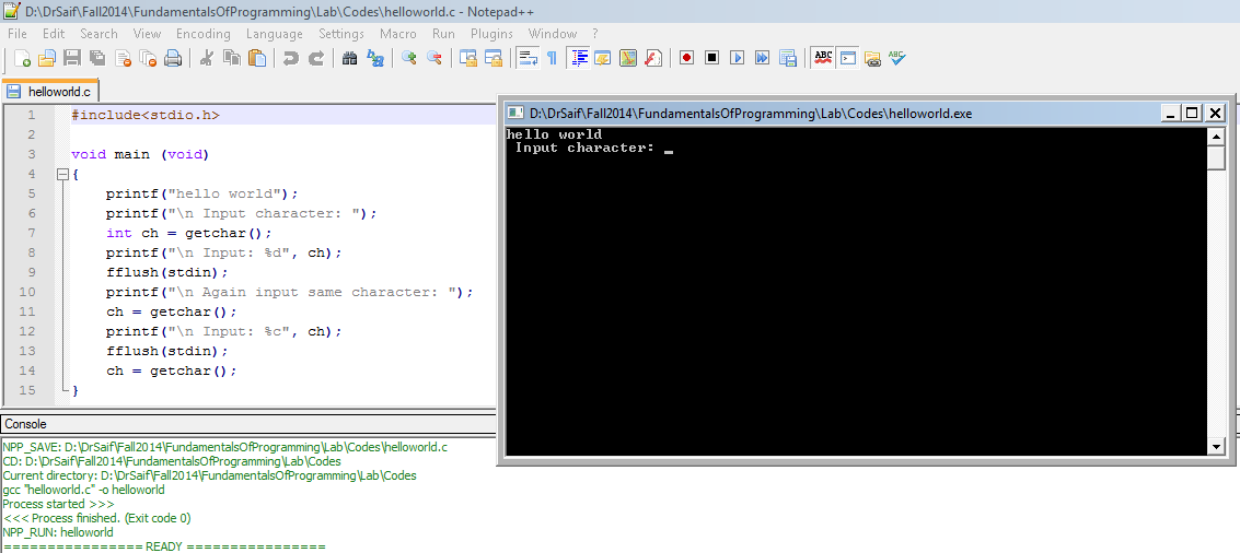Computer Programming Addicts: Notepad++ as editor for C Development