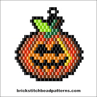Click to view the Halloween Pumpkin brick stitch bead pattern charts.