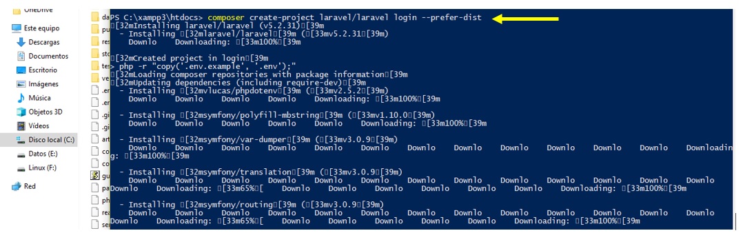 Crear un login en Laravel Framework