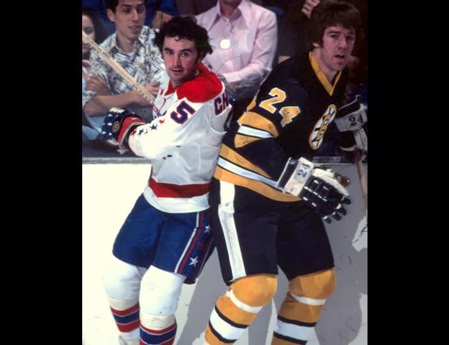 Vs. Boston: Guy Charron and Terry O'Reilly seeing who's taller 