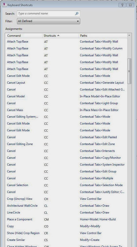 Revit OpEd Double Up on Keyboard Shortcuts