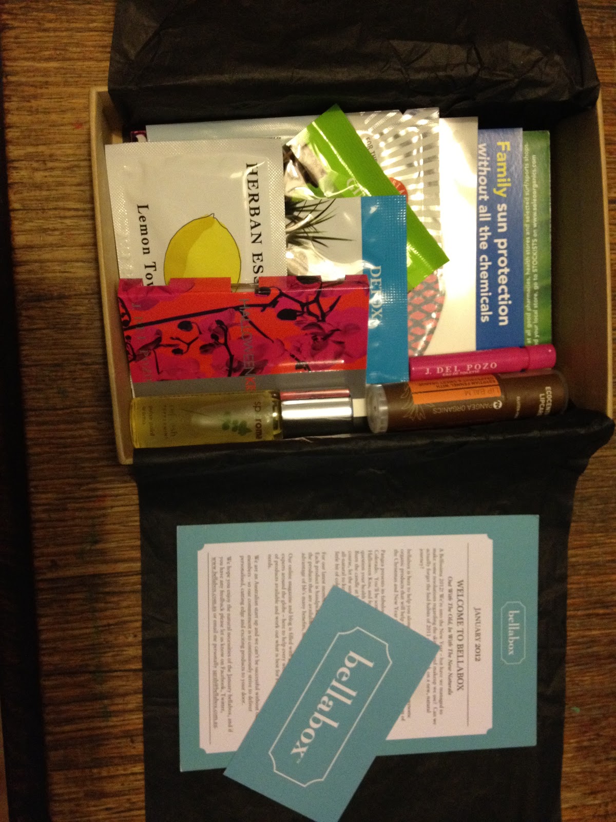 lilcammo93 January Sample Boxes Australian