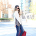 Shearling Vest + Pop Of Red