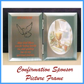 One Of The Most Por Confirmation Sponsor Gift Ideas Is Silver Picture Frame Which Comes With A Quote And Allows Room For Three By Five