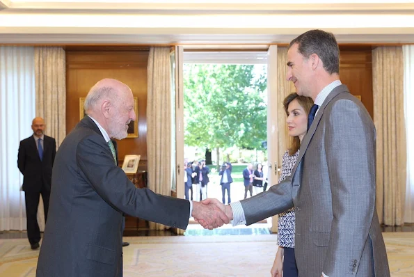 Queen Letizia and King Felipe attended an audiences with the Board of the Foundation Spanish Committee of United World Colleges