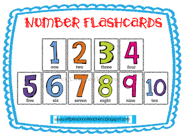 review numbers and colors flashcards