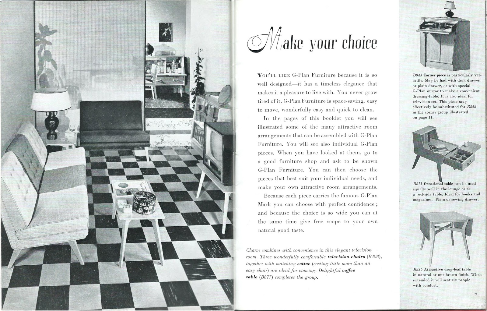 Space Vintage and Retro Original 1950's First GPlan Catalogue