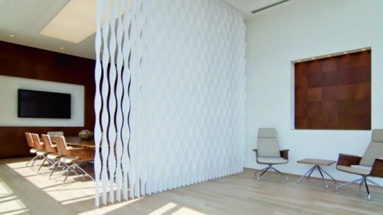 modern vertical blinds, silent white rippled blinds