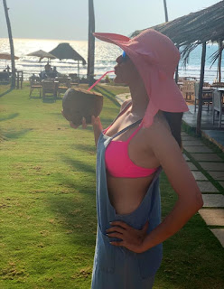 Indian  Model Raai Laxmi Stills In Pink Bikini (8)