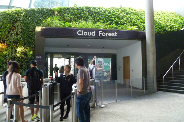 Wejście do Cloud Forest w Singapurze