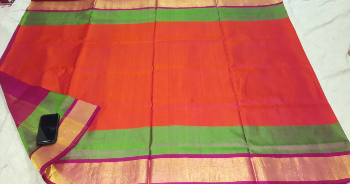 Indian Traditional Handloom Sarees: Uppada Pink with Green Color Silk Saree