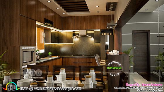 Kitchen interior rendering