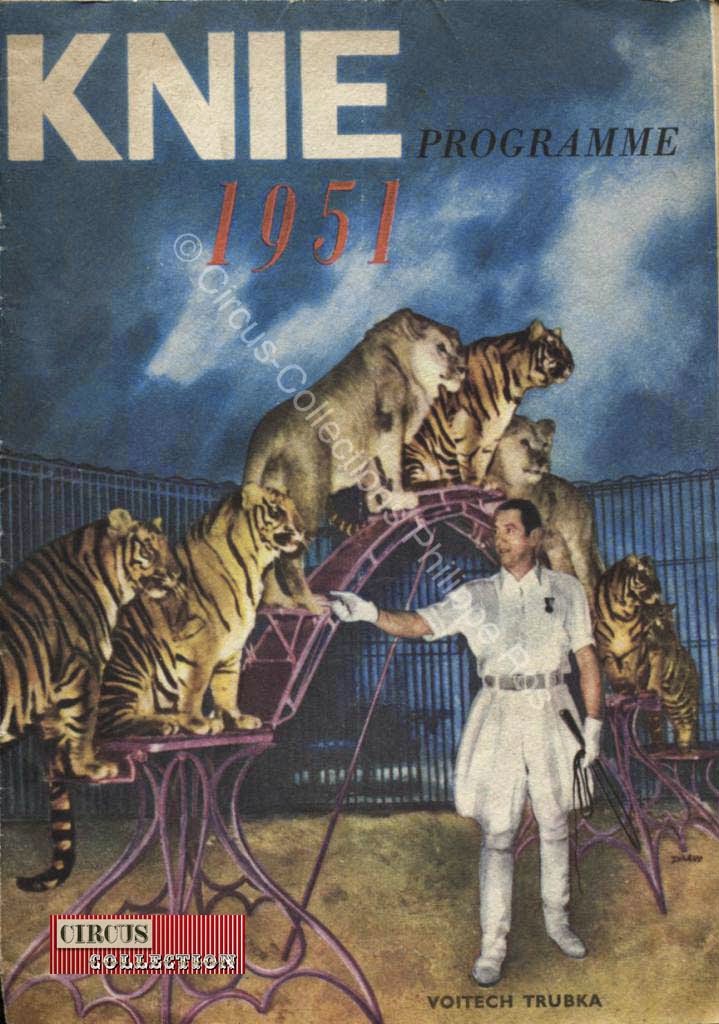programme du Cirque Knie 1951 avec Voitech Trubka 
