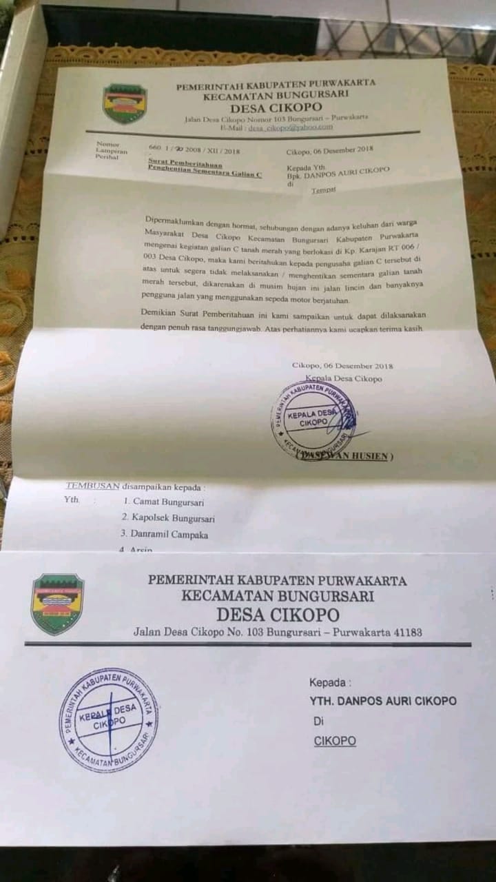 Warga Cikopo Purwakarta Dirugikan Oleh Aktivitas Pangkalan