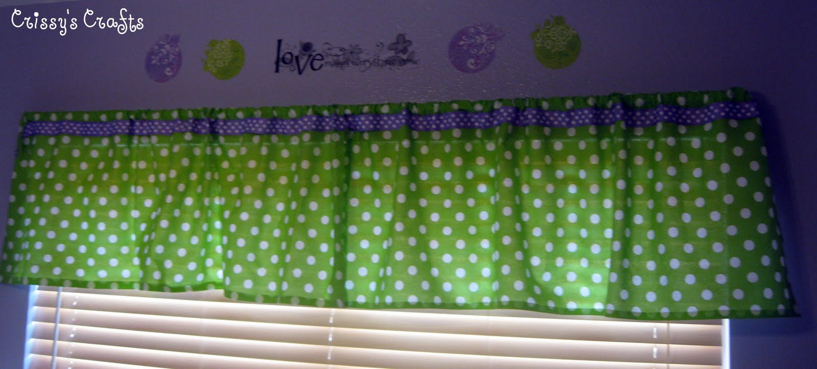 Crissy's Crafts Ribbon Valance/No sew Valance