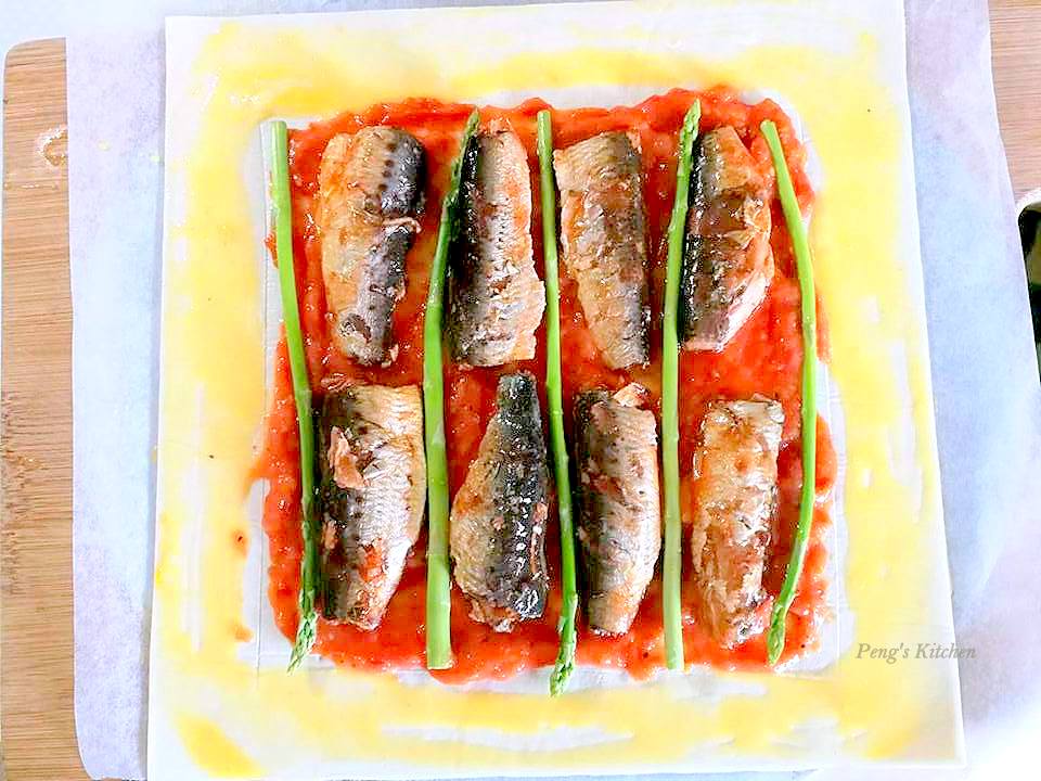 Peng's Kitchen Sardines Puff Pastry Tart