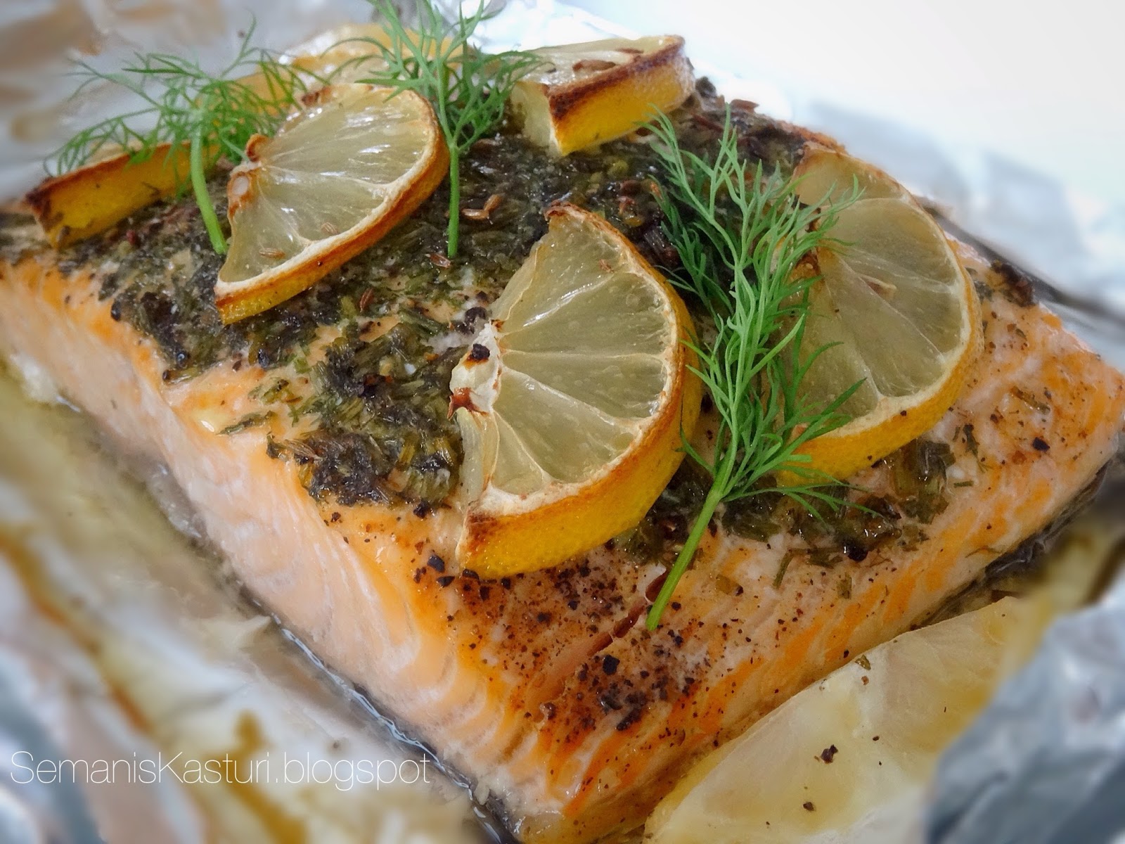 OVEN GRILLED SALMON ~ Swesia's Journey