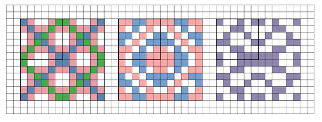 3 patterns based on different corner patterns