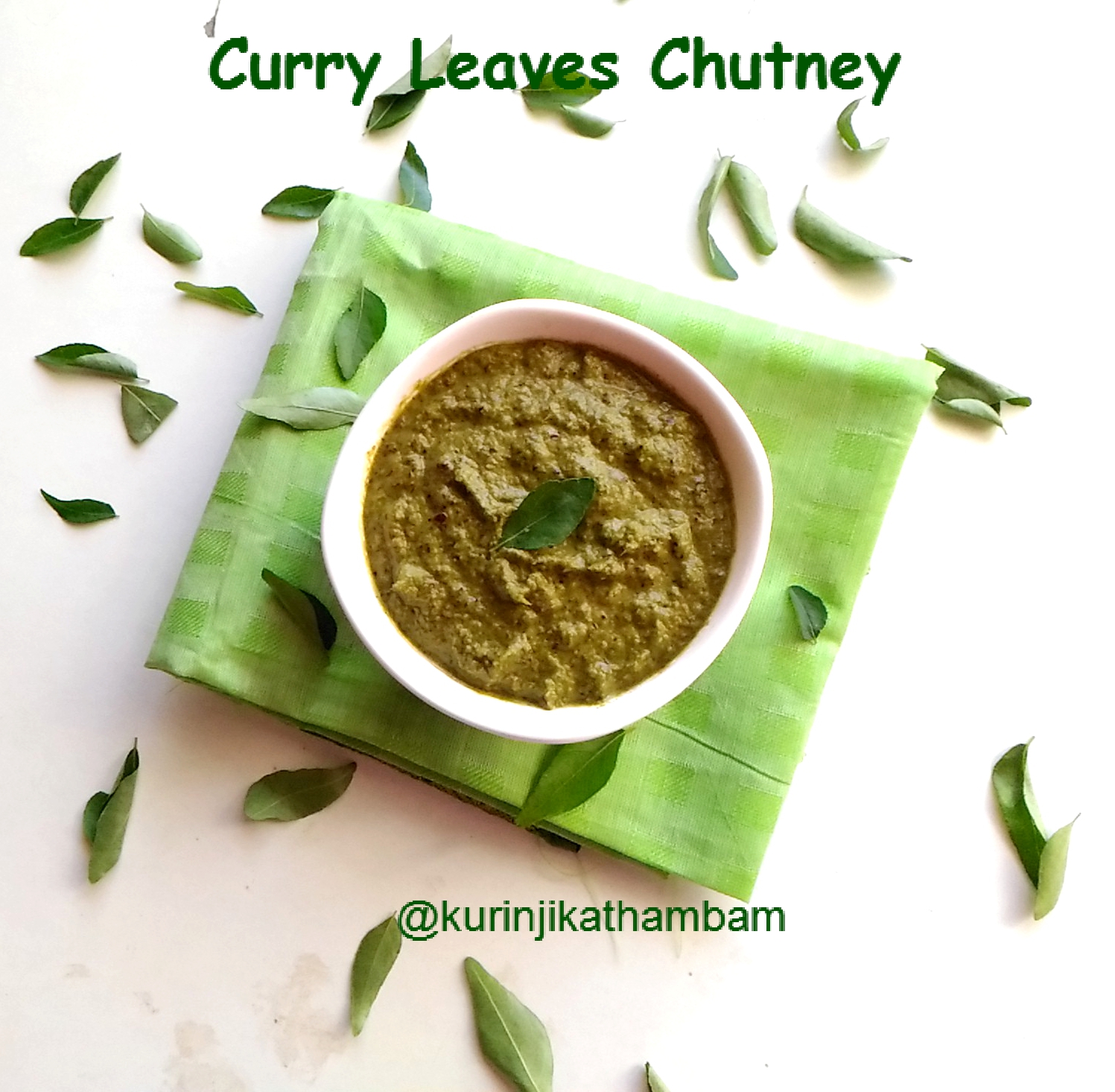 Curry Leaves Chutney / Karuveppilai Chutney Kurinji Kathambam