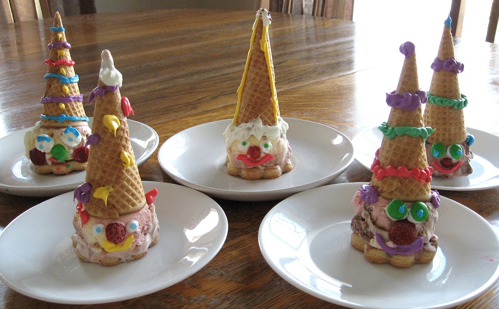 Almost Unschoolers Summer Fun Day 45 Ice Cream Cone Clowns
