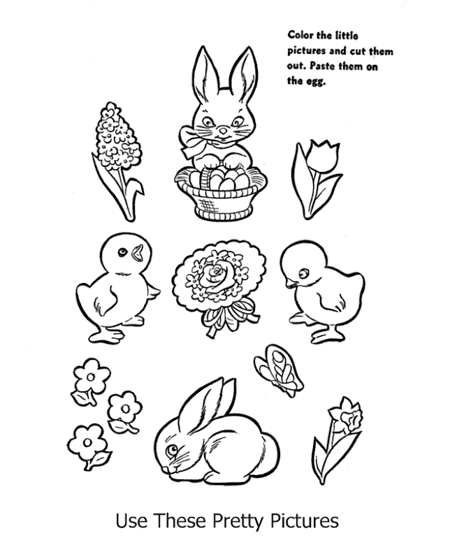 easter bunny coloring pages for preschool - photo #24