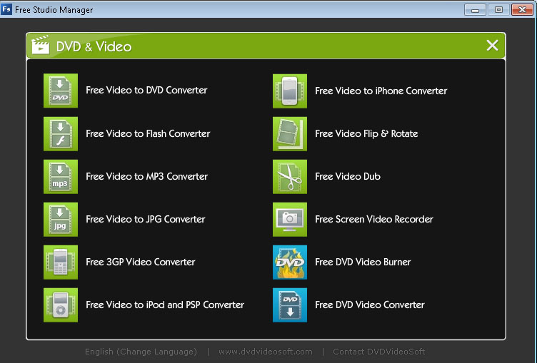 Download Software Converter Lengkap Video, Audio, Gambar, Burn CD/DVD DVDVideoSoft Free Studio