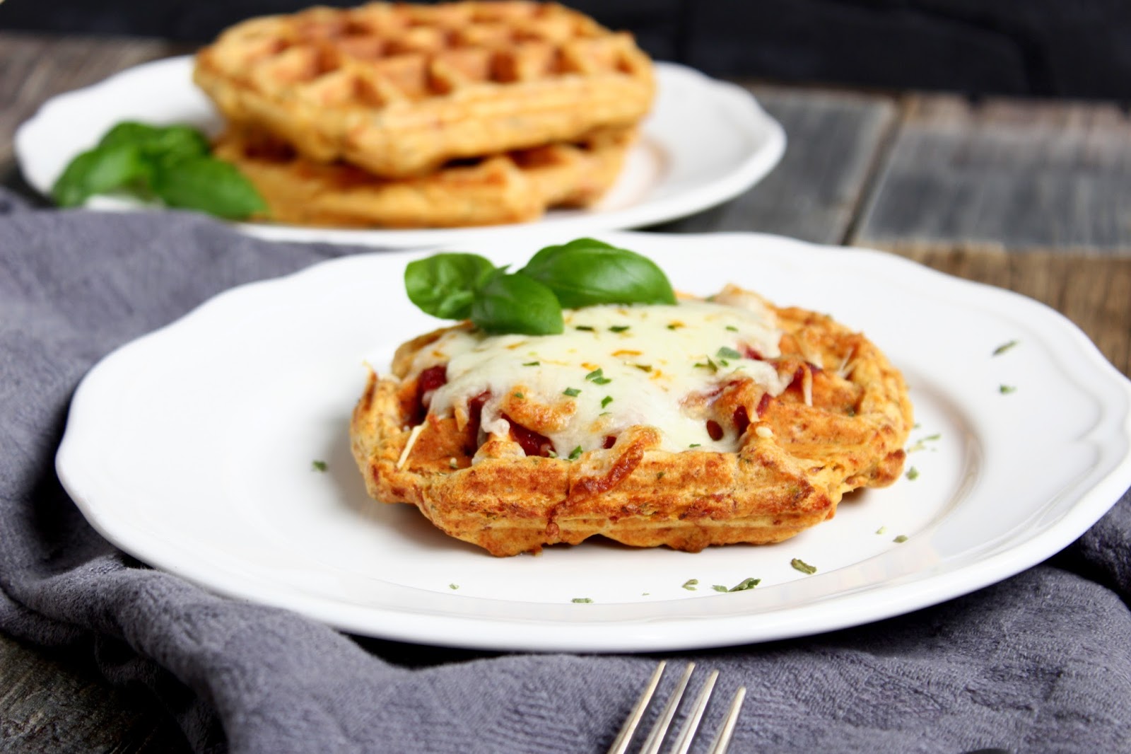 Rezepte mit Herz: Pizza Waffeln