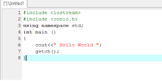 hadware: Cara membuat program Hello World di C++ - Dasar program C++