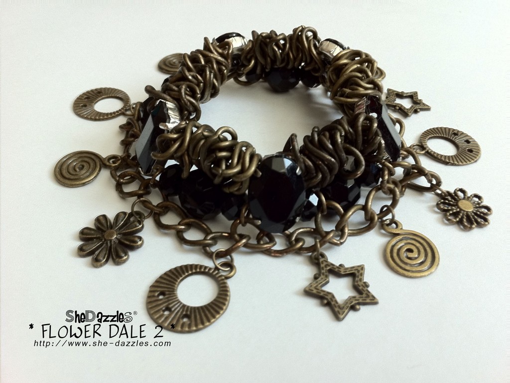 AR 266 Metal Grunge CHarm Bracelet SheDazzles (Malaysia) Charm