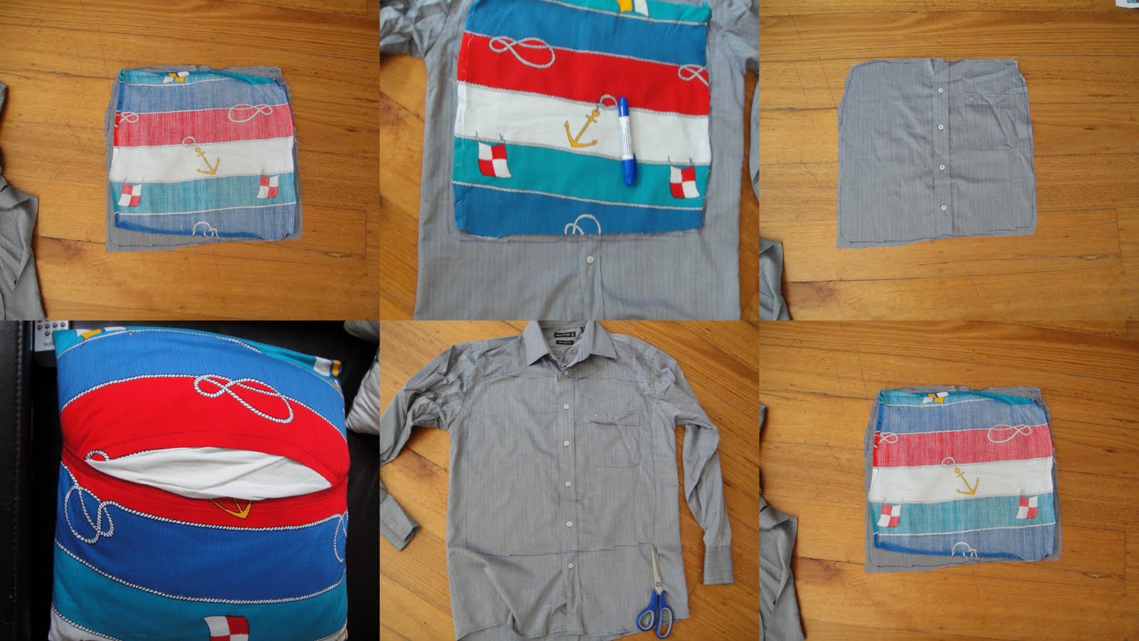 Recycled Sewing Shirt cushion cover