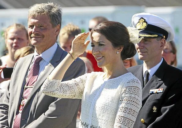 Crown Princess Mary attend the events of the 825th anniversary of Glostrup city. Princess Mary wore Prada Dress