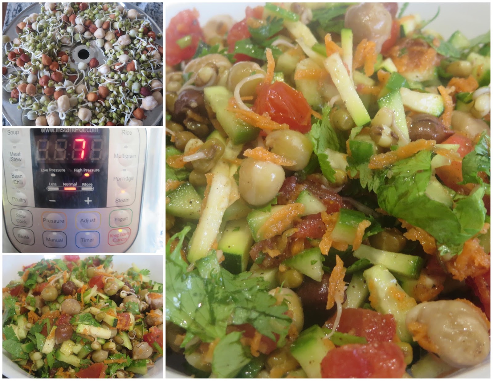 Instant Pot Steamed Mixed Sprouts Salad (Protein Packed Salad)