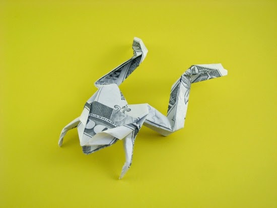 origami frog dollar ~ easy origami instructions for kids crafts