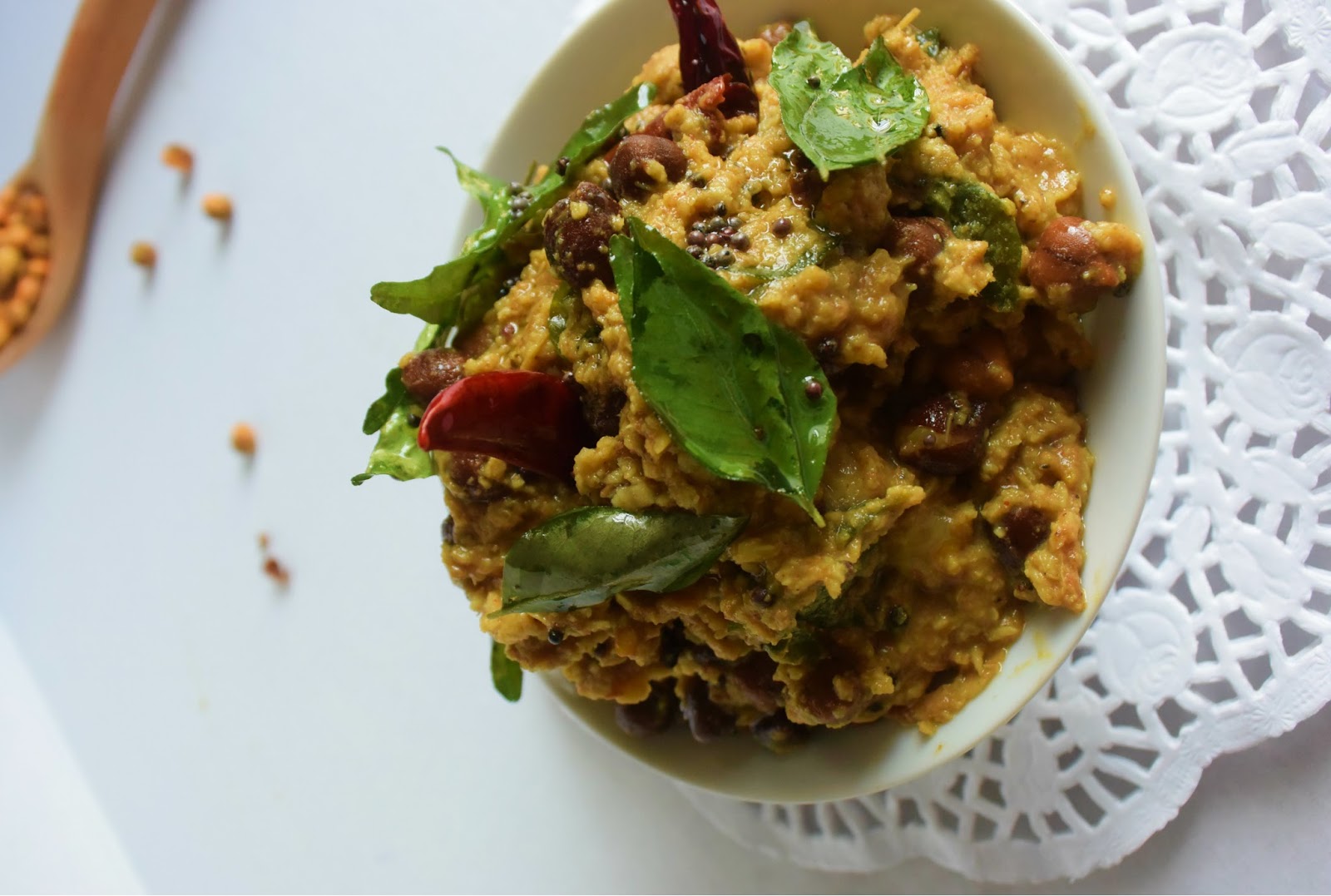 Chenna Kadala Kootu curry Kerala styleYam Bengal Gram Kootu curryOnam