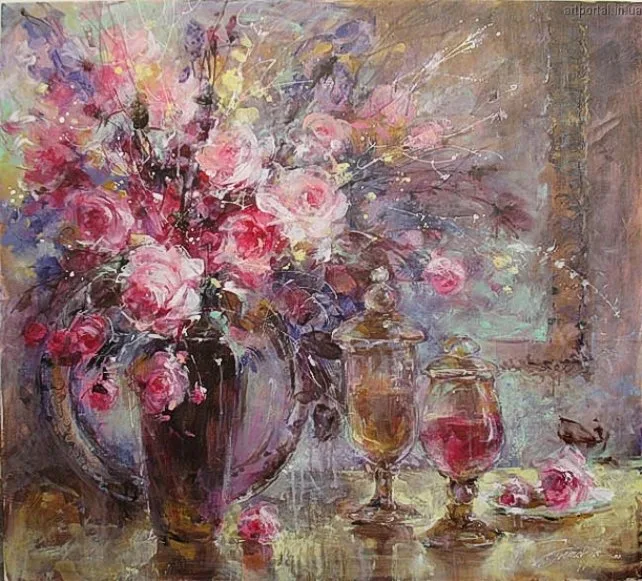 Anna Homchik - Анна Хомчик 1976 | Ukrainian Still life painter | The sweet moments